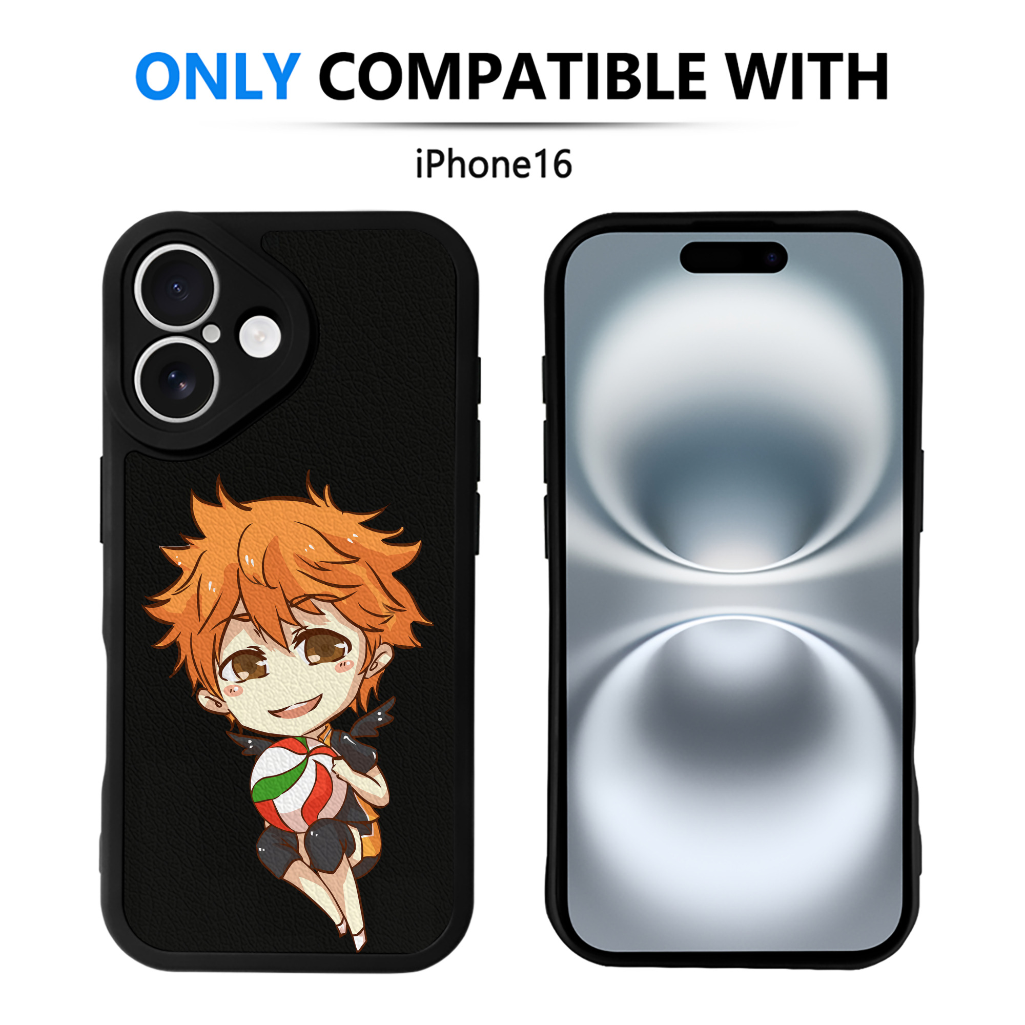（画像用） ハイキュー!! Haikyu!! 【iPhone 16シリーズ対応】シリコンスマホケース（レザー調） 材質：シリコン